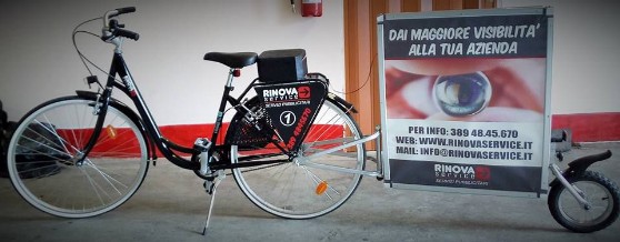 Bicicletta pubblicitaria Rinova Service